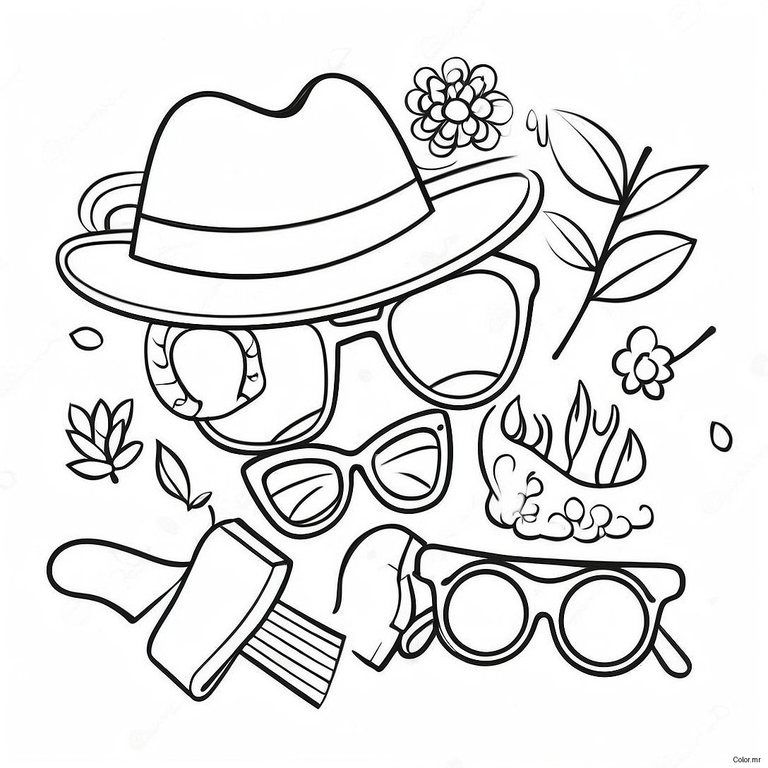 Pagina Da Colorare Di Accessori Hipster Vintage 33242 17472