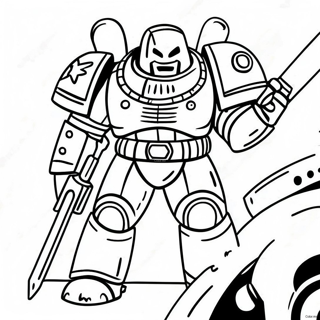 Pagina Da Colorare Di Armatura Da Battaglia Dei Space Marine 23504 21542