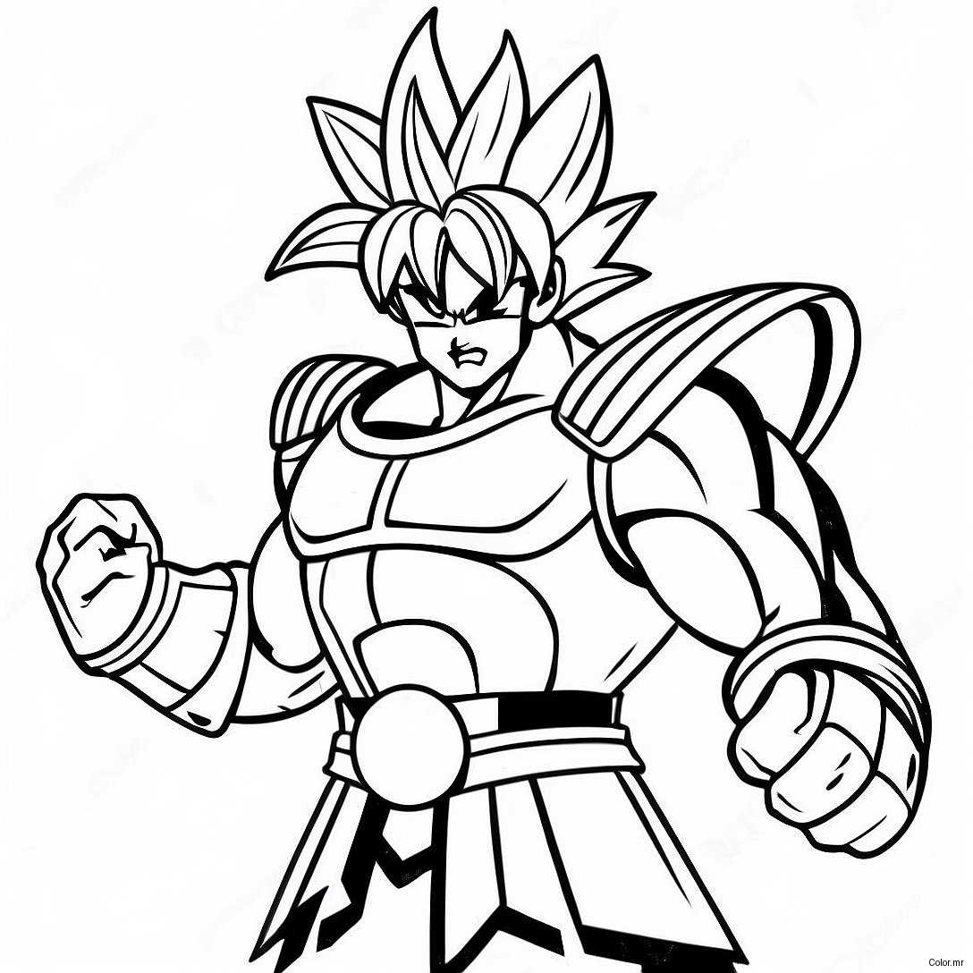 Pagina Da Colorare Di Bardock In Armatura Da Battaglia 69424 57209