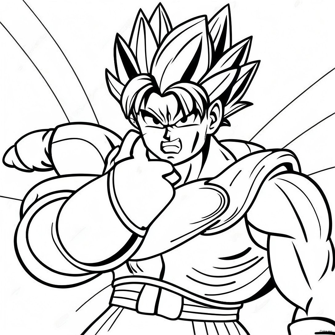 Pagina Da Colorare Di Bardock In Armatura Da Battaglia 69424 57210