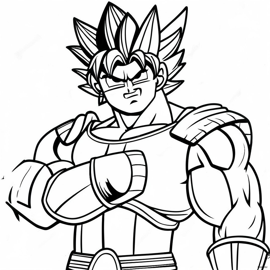 Pagina Da Colorare Di Bardock In Armatura Da Battaglia 69424 57211