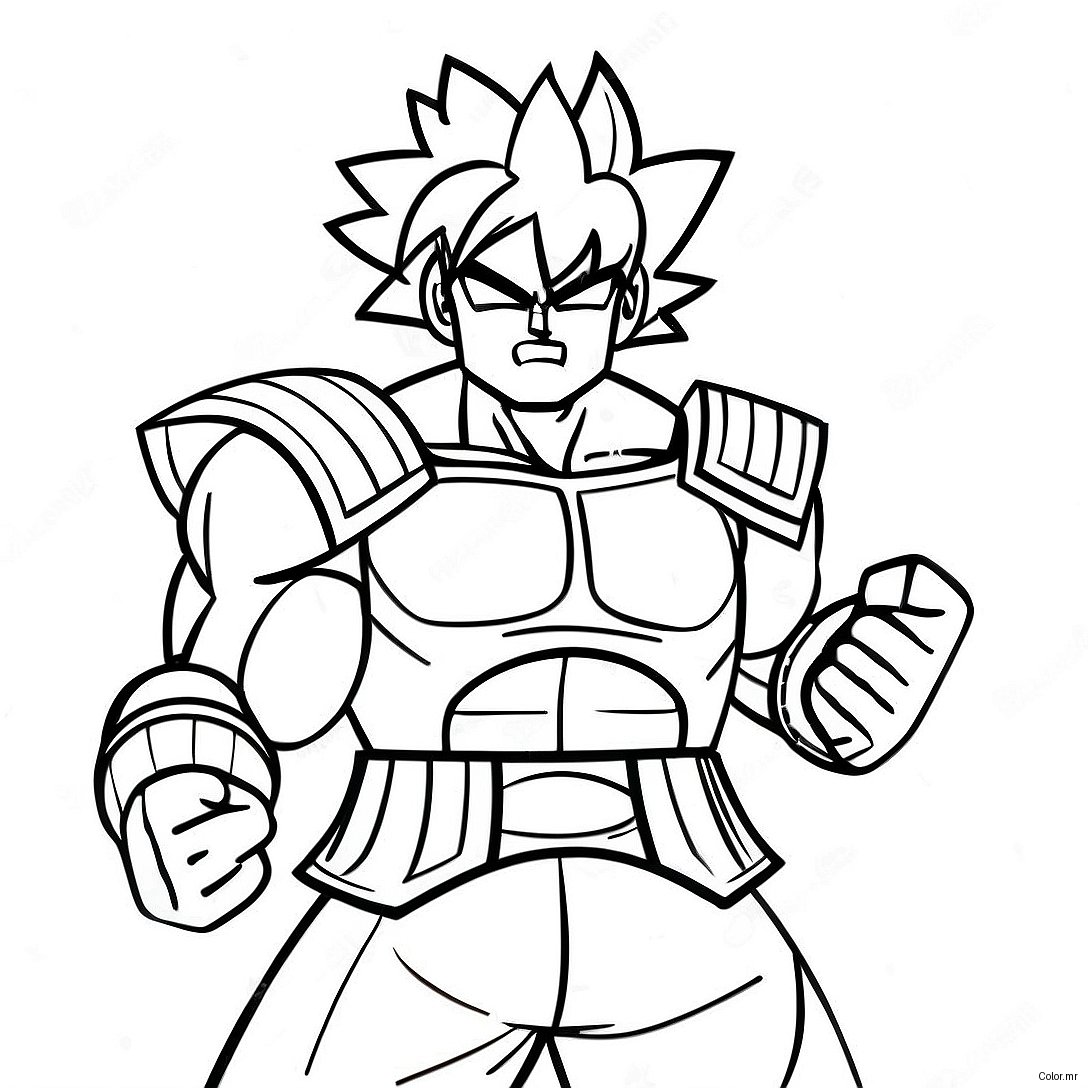 Pagina Da Colorare Di Bardock In Armatura Da Battaglia 69424 57212