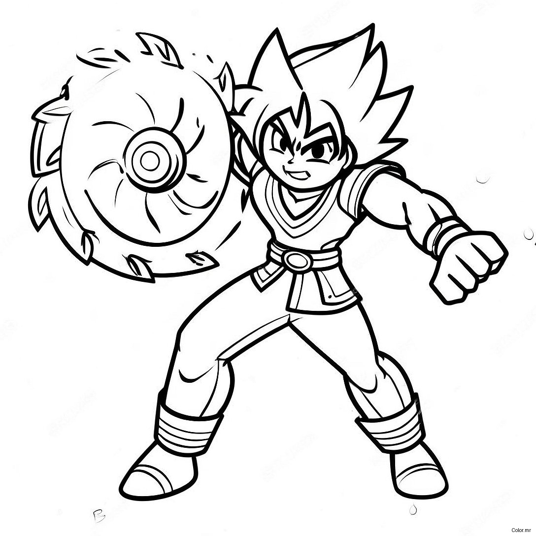 Pagina Da Colorare Di Beyblade Achilles In Battaglia 72034 59509