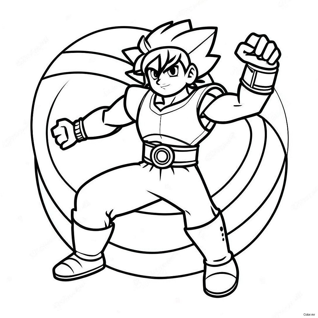 Pagina Da Colorare Di Beyblade Achilles In Battaglia 72034 59510