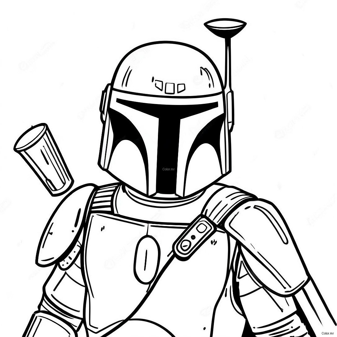 Pagina Da Colorare Di Boba Fett In Armatura Da Battaglia 15741 13314