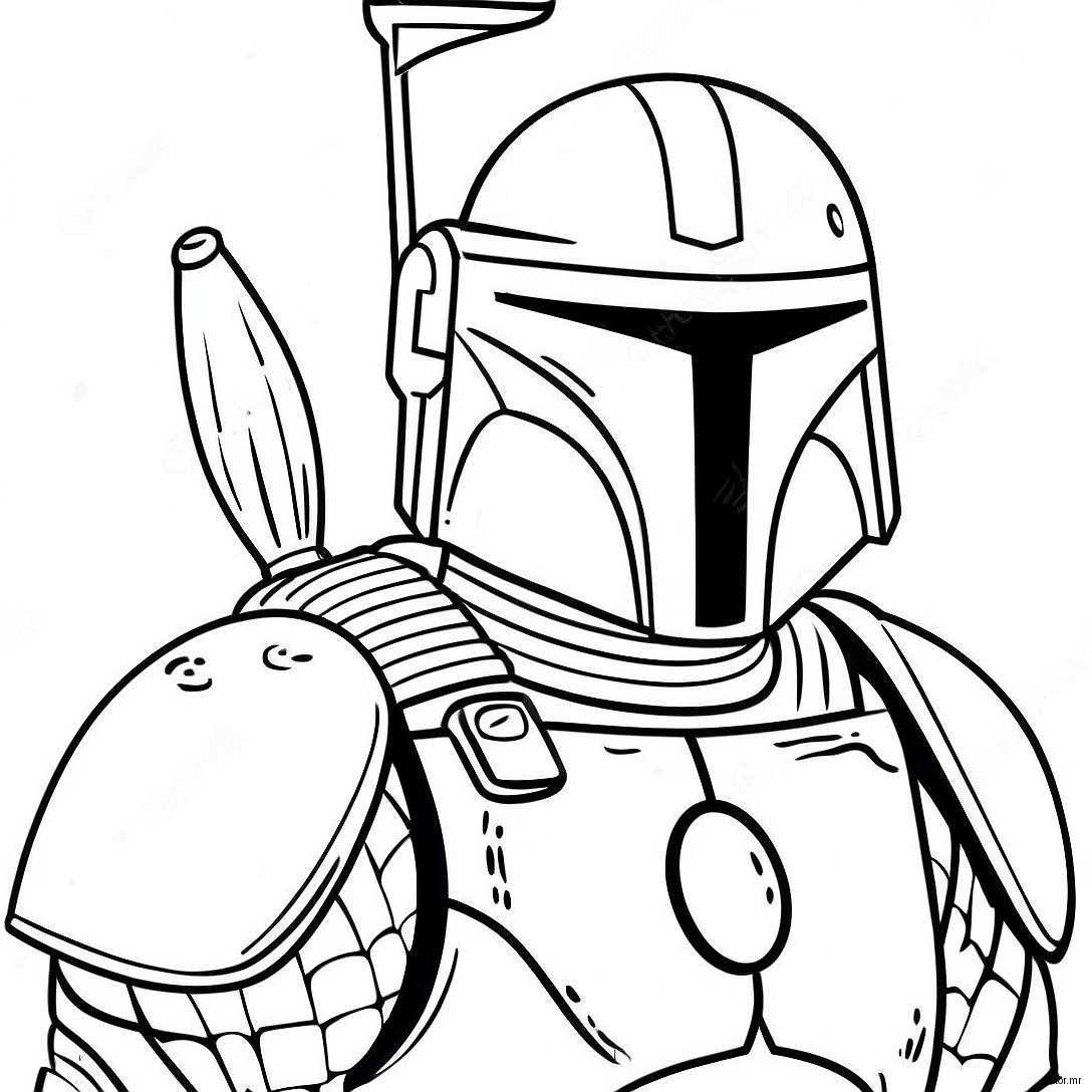 Pagina Da Colorare Di Boba Fett In Armatura Da Battaglia 15741 13315