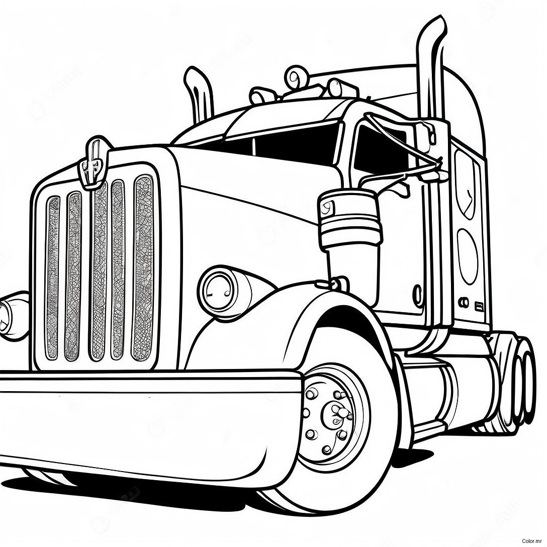 Pagina Da Colorare Di Camion Peterbilt Vintage 11228 9207