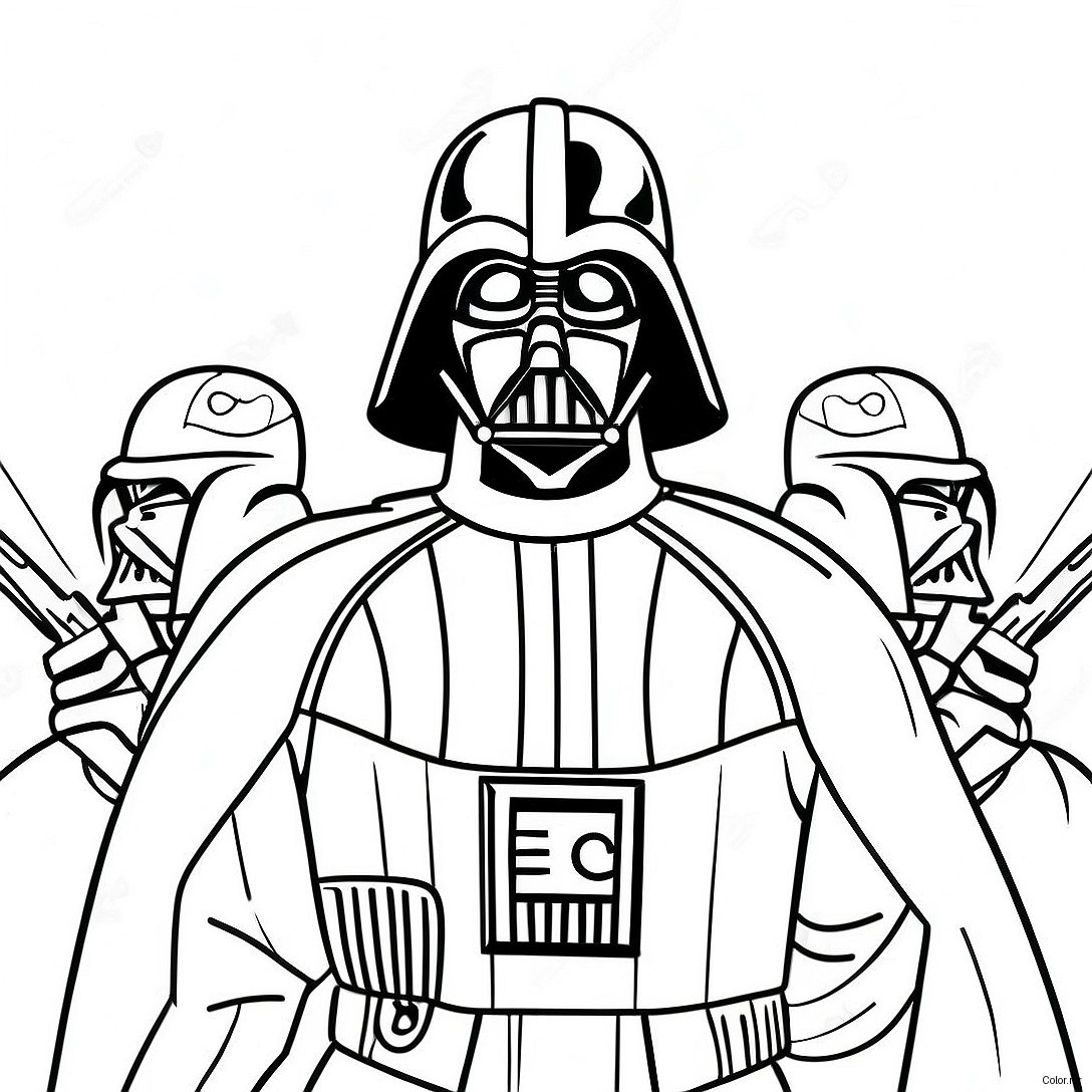 Pagina Da Colorare Di Darth Vader In Battaglia 50805 42343