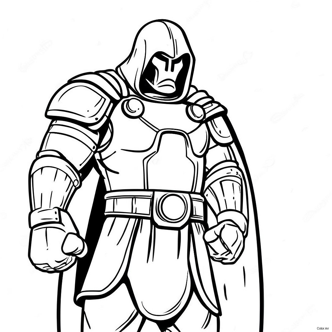 Pagina Da Colorare Di Dr Doom In Armatura Da Battaglia 37216 30986
