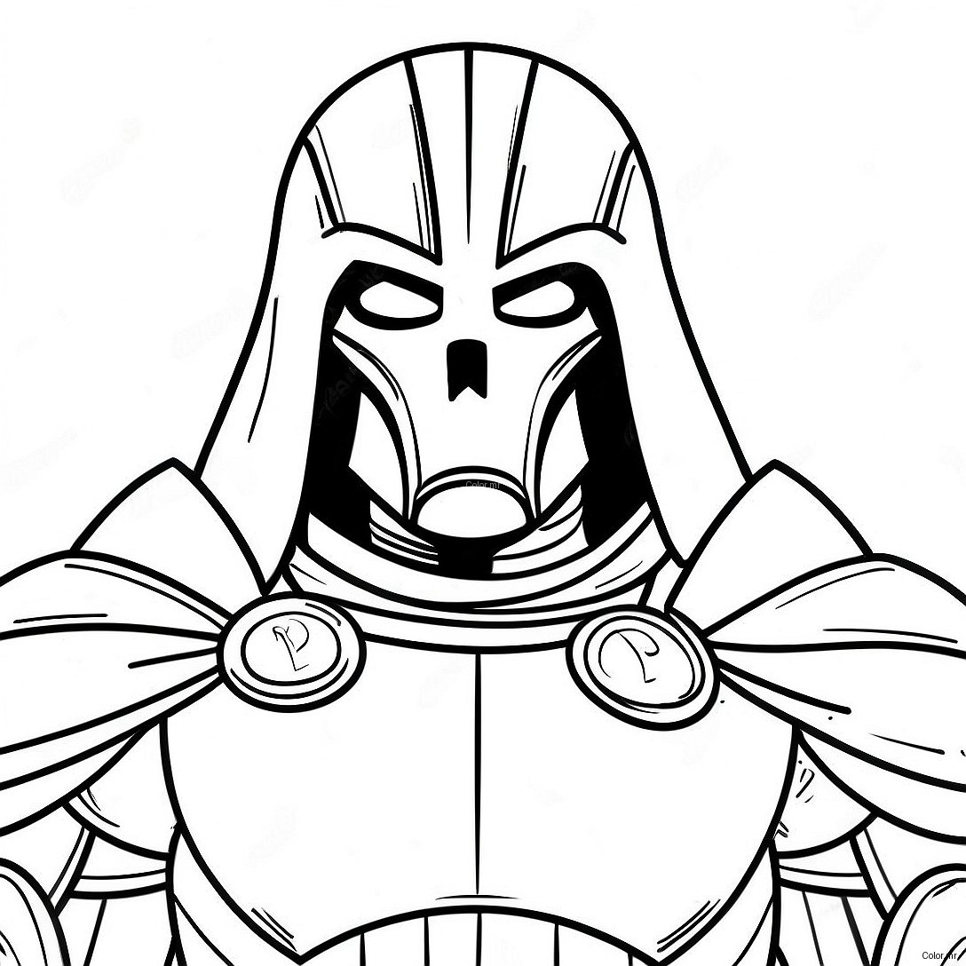 Pagina Da Colorare Di Dr Doom In Armatura Da Battaglia 37216 30987