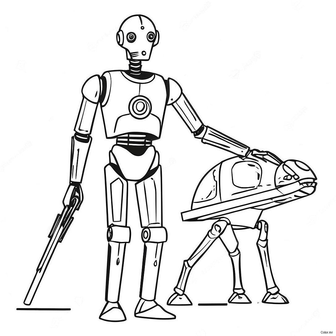 Pagina Da Colorare Di Droide Da Battaglia Di Star Wars 56901 47281