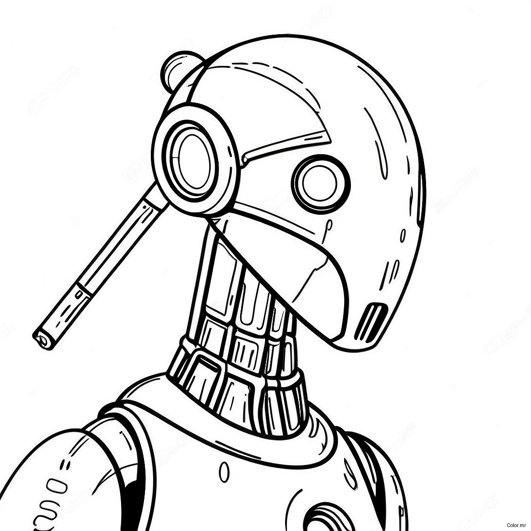 Pagina Da Colorare Di Droide Da Battaglia Di Star Wars 56901 47282