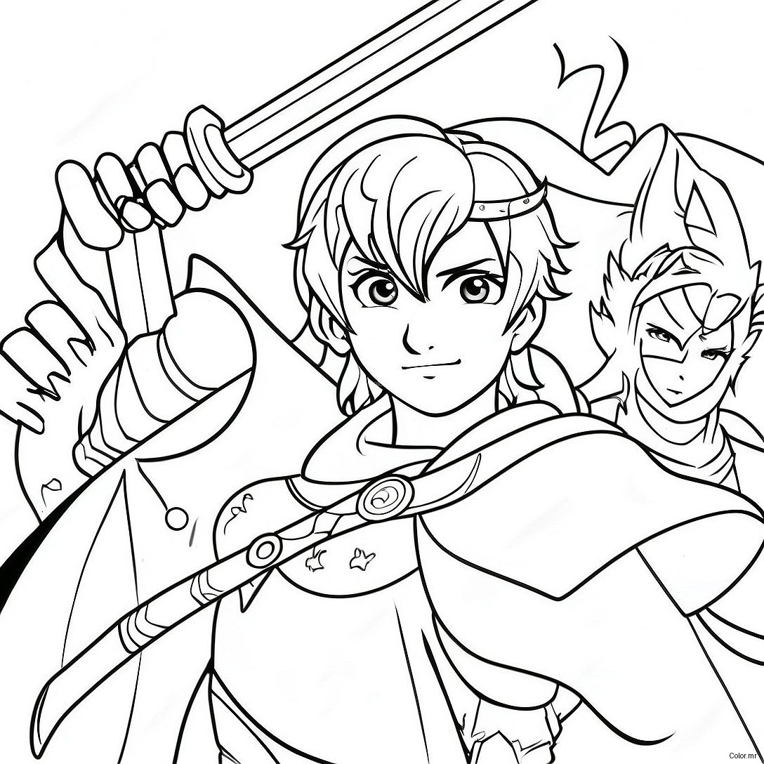 Pagina Da Colorare Di Fire Emblem Heroes In Battaglia 67593 55766