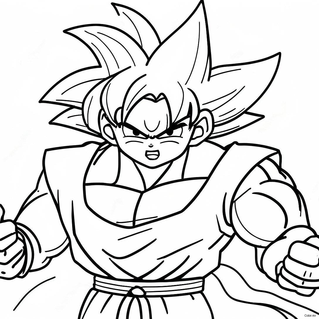 Pagina Da Colorare Di Goku Black In Posa Da Battaglia 4502 3621
