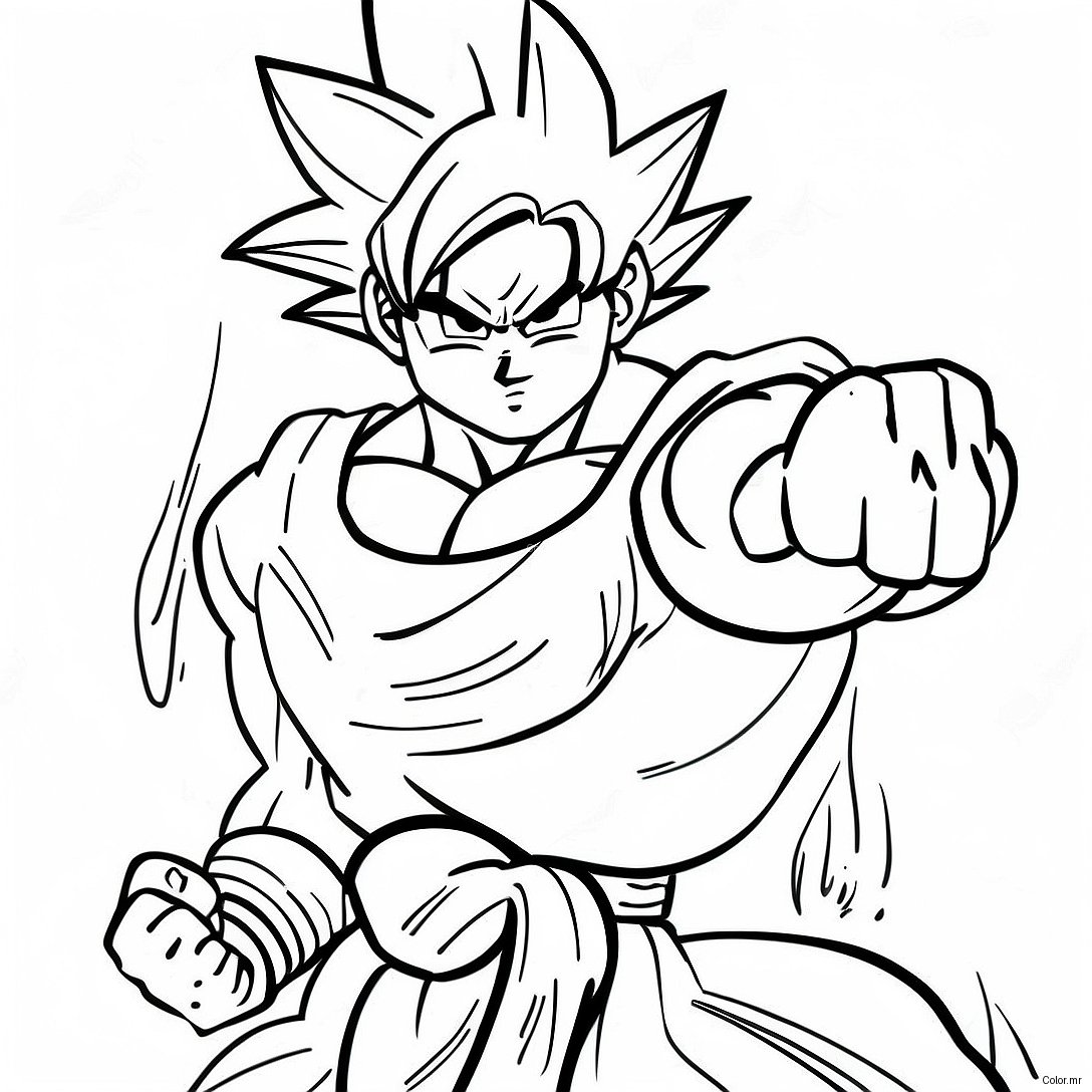 Pagina Da Colorare Di Goku Black In Posa Da Battaglia 4502 3623