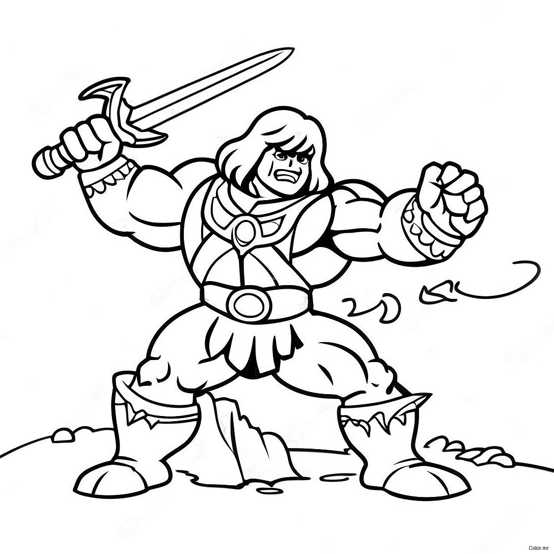 Pagina Da Colorare Di He Man In Battaglia Epica 10718 8789