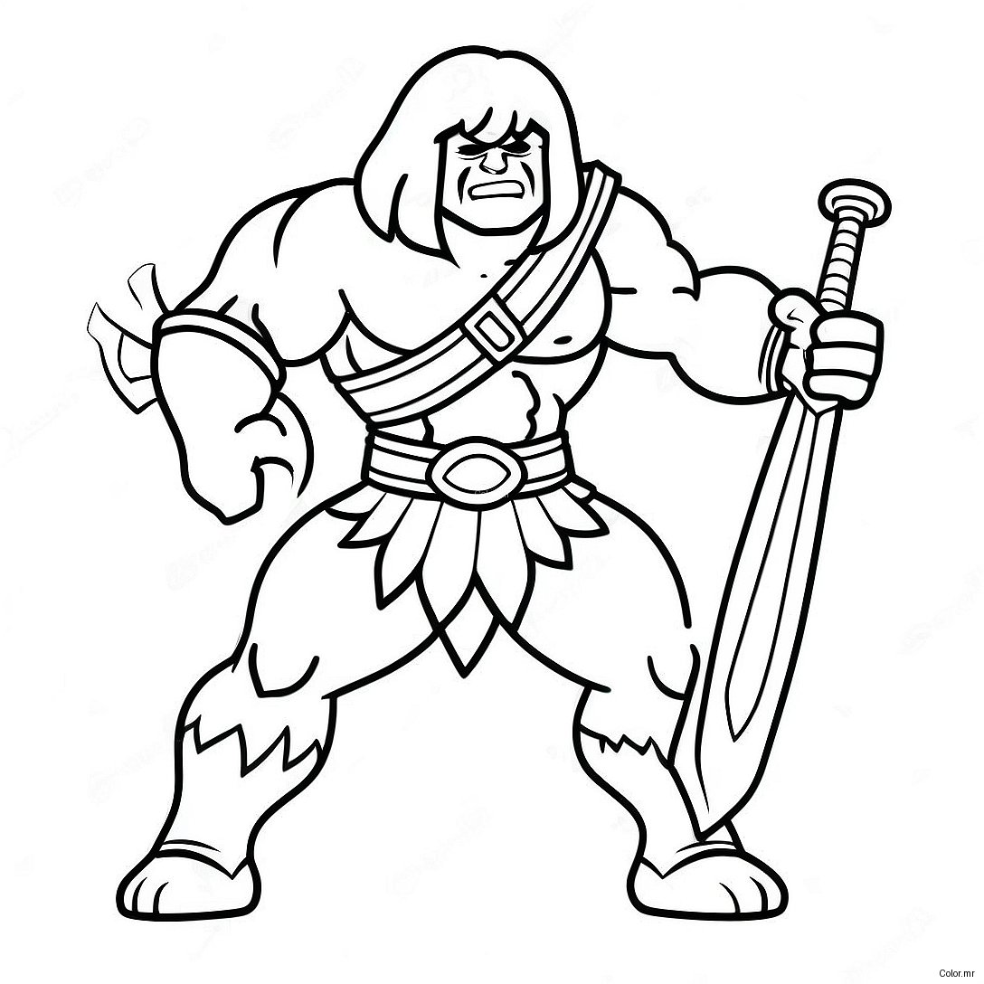 Pagina Da Colorare Di He Man In Battaglia Epica 10718 8791