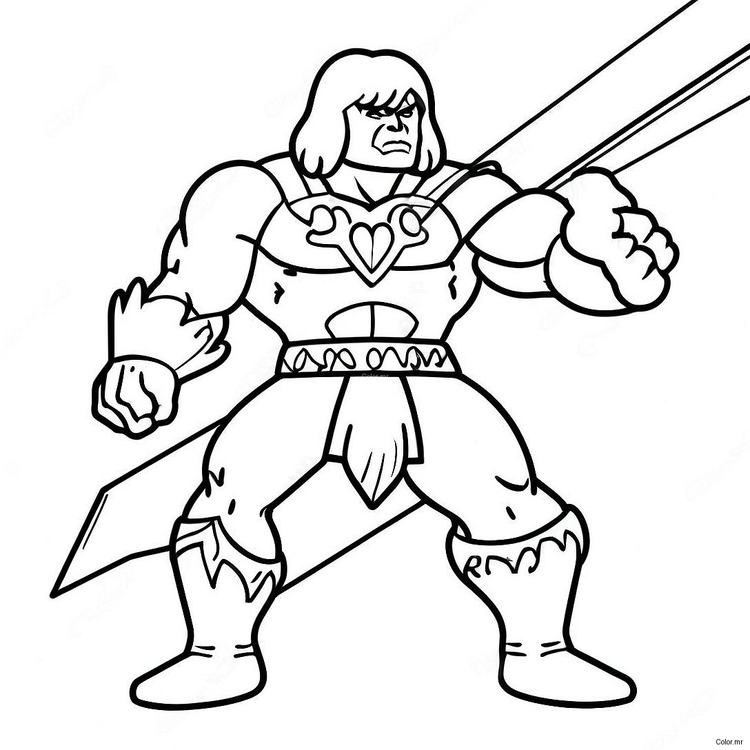 Pagina Da Colorare Di He Man In Battaglia Epica 10718 8792