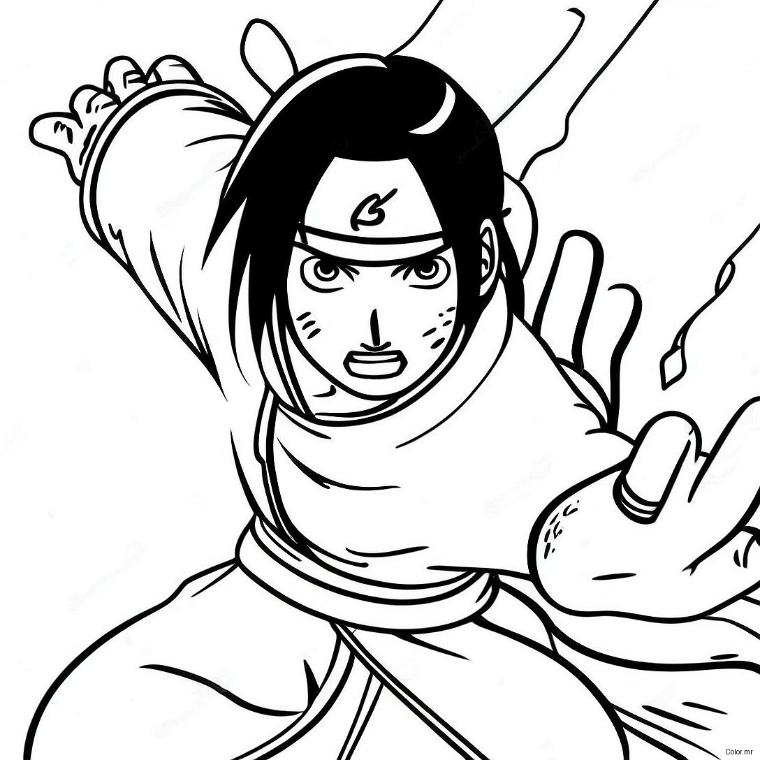 Pagina Da Colorare Di Itachi Naruto In Battaglia 61727 51161