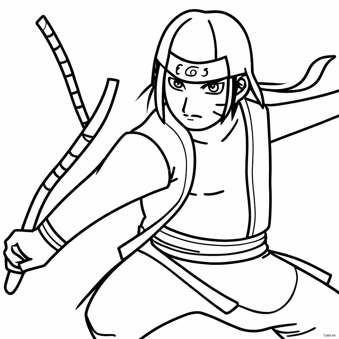 Pagina Da Colorare Di Itachi Naruto In Battaglia 61727 51163