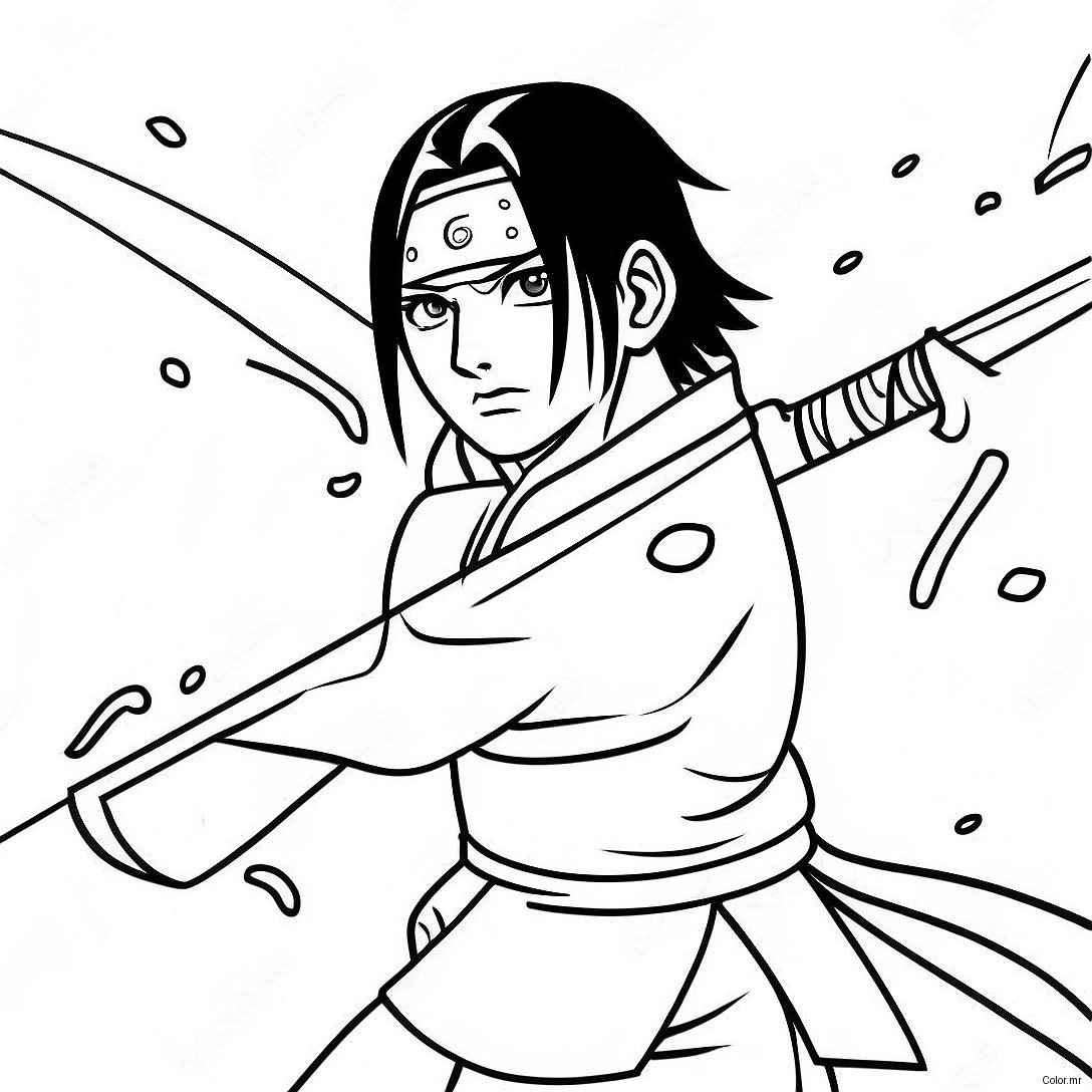 Pagina Da Colorare Di Itachi Uchiha In Battaglia 10438 8567