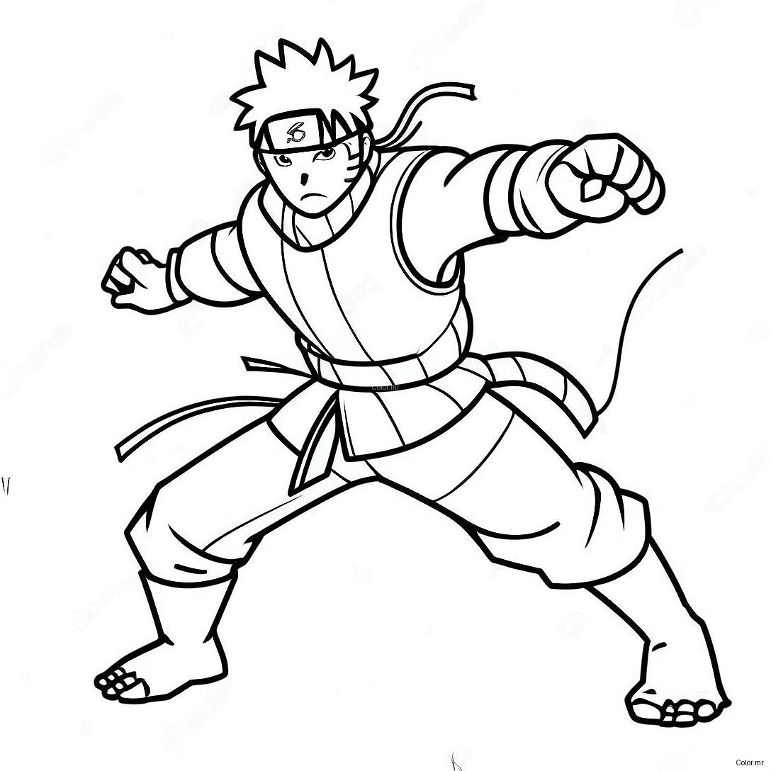 Pagina Da Colorare Di Kakashi In Posa Da Battaglia 1782 1425