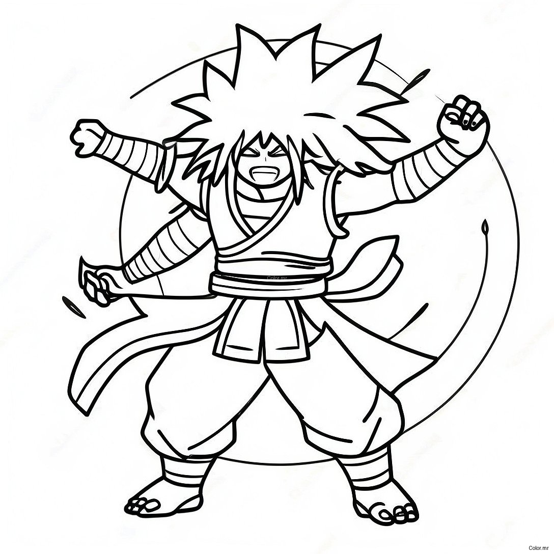 Pagina Da Colorare Di Madara In Posizione Di Battaglia 17826 14948