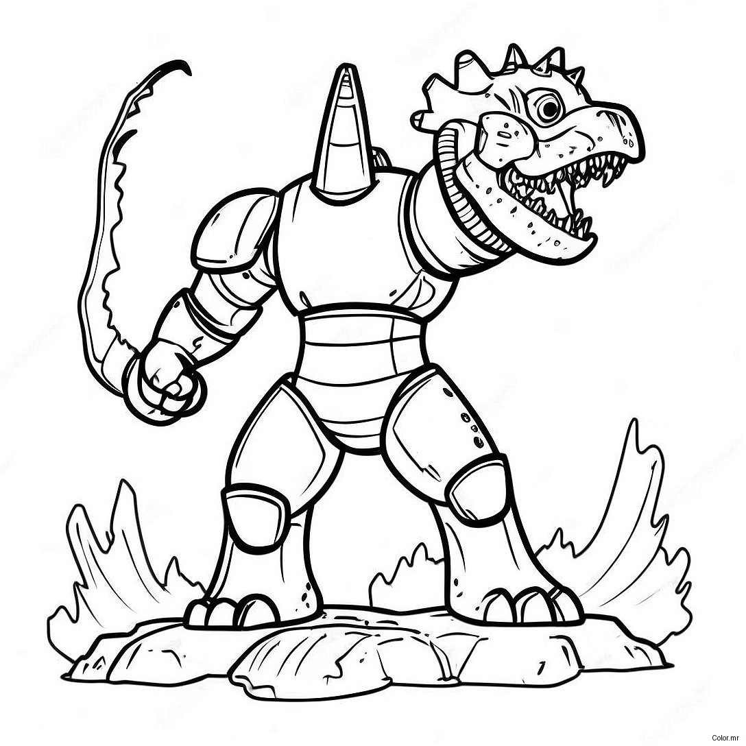 Pagina Da Colorare Di Mechagodzilla In Battaglia 3750 3046