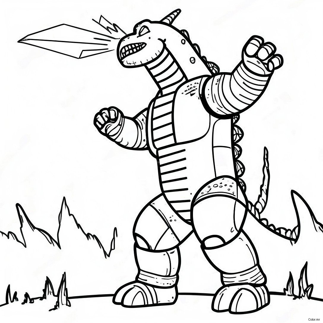 Pagina Da Colorare Di Mechagodzilla In Battaglia 3750 3048