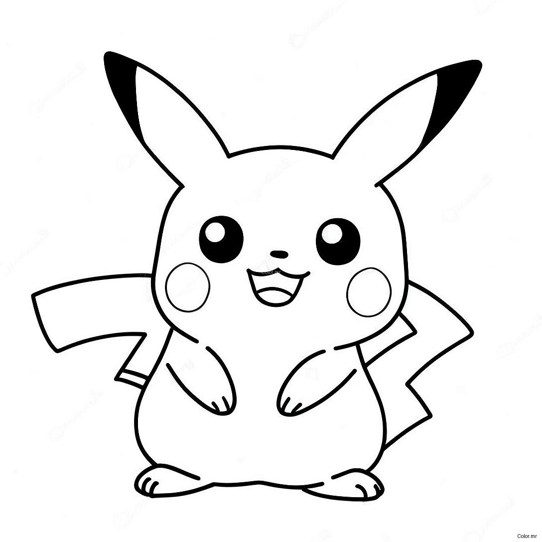Pagina Da Colorare Di Pikachu Dettagliato 24145 22218