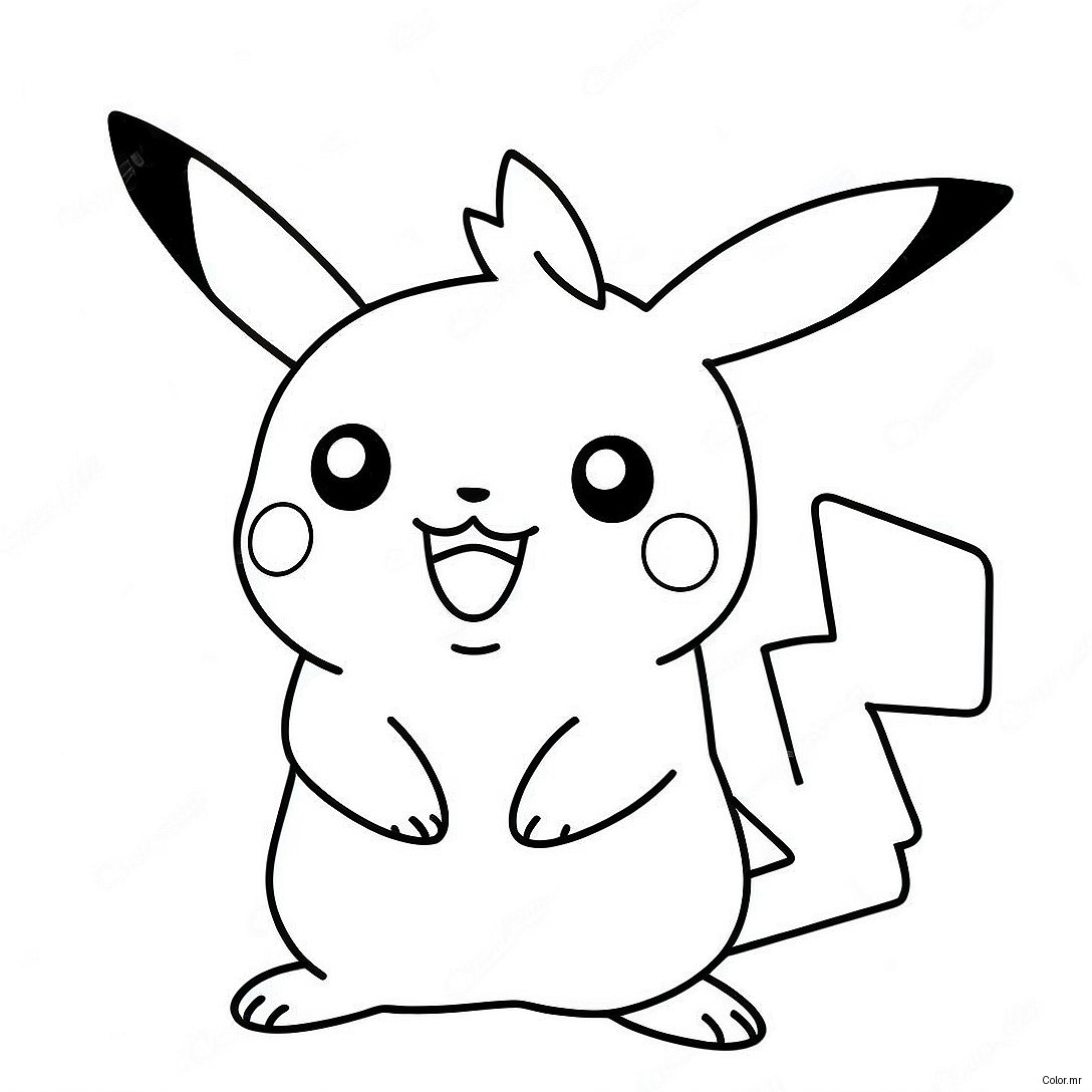 Pagina Da Colorare Di Pikachu Dettagliato 24145 22220
