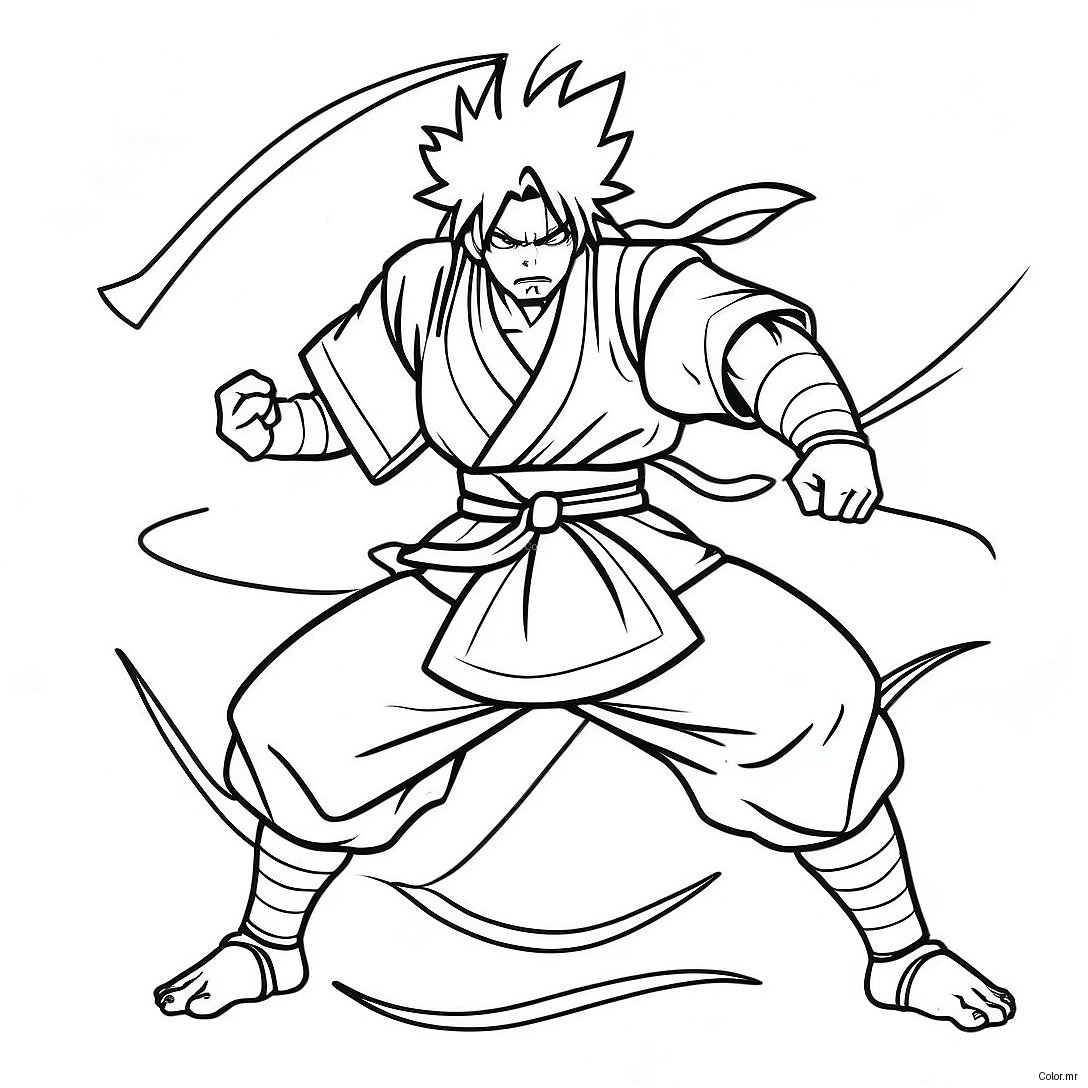 Pagina Da Colorare Di Rengoku In Posa Da Battaglia 8025 6519