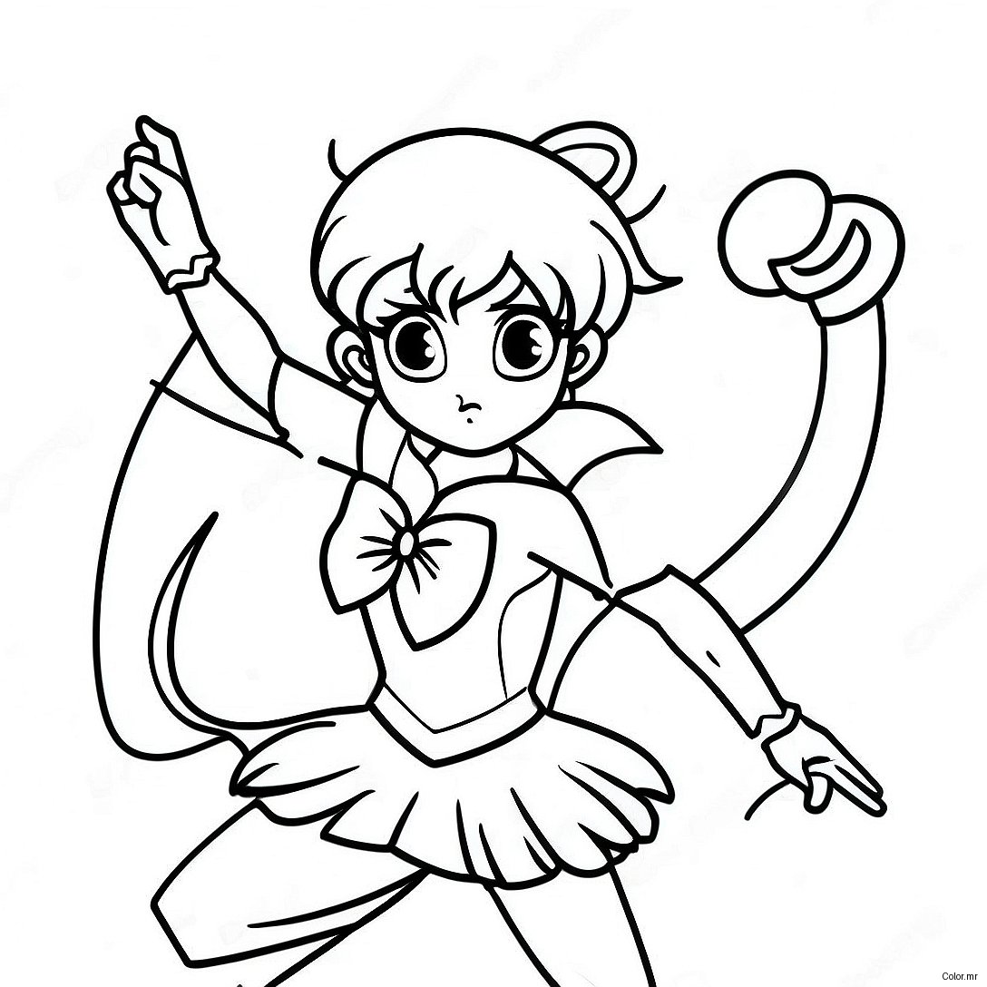 Pagina Da Colorare Di Sailor Jupiter In Posa Da Battaglia 62518 51789