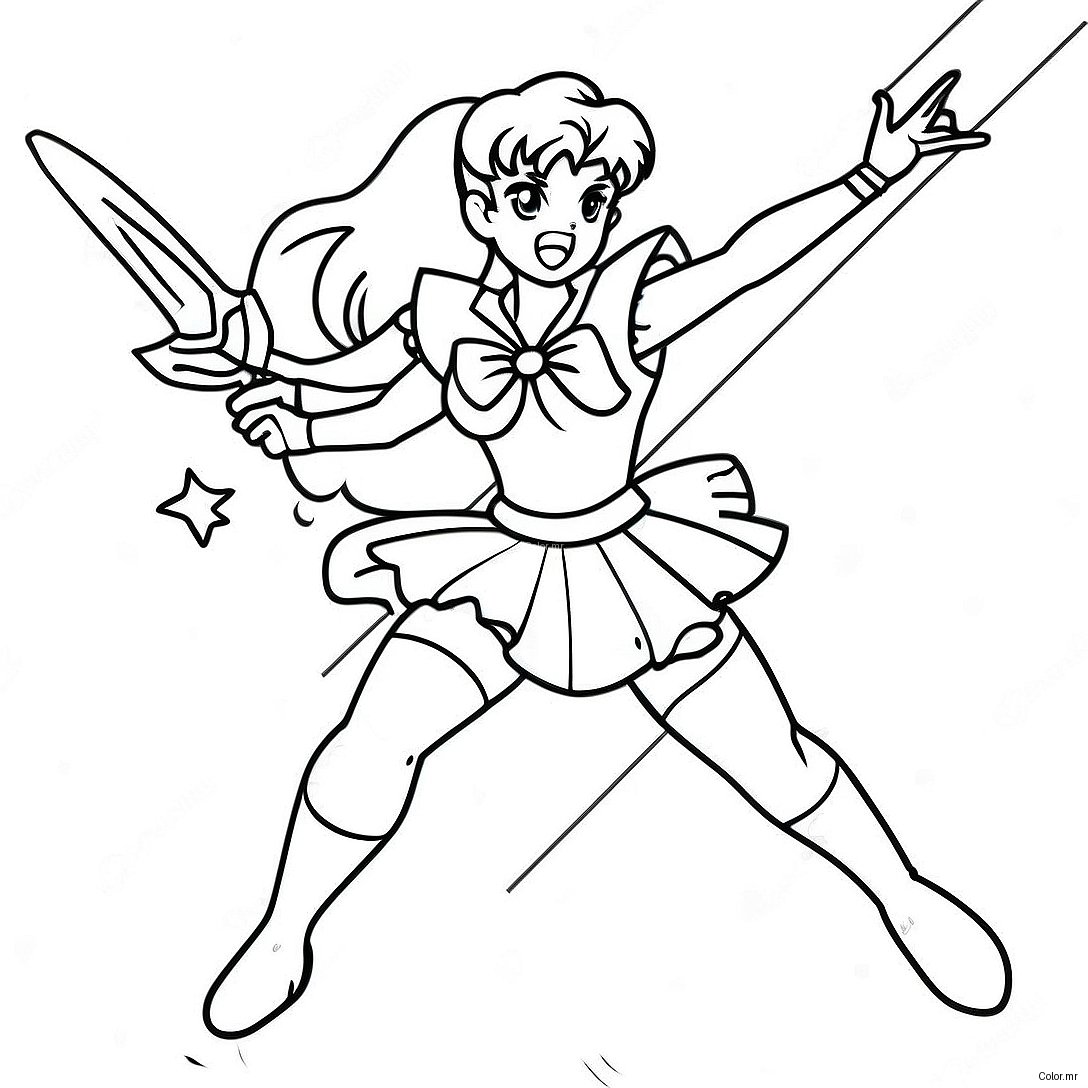 Pagina Da Colorare Di Sailor Jupiter In Posa Da Battaglia 62518 51792