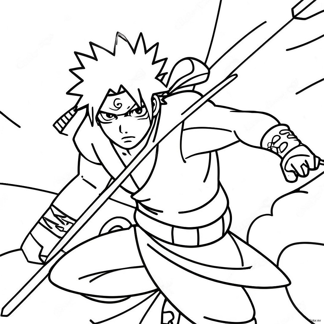 Pagina Da Colorare Di Sasuke Uchiha In Battaglia 3821 3094