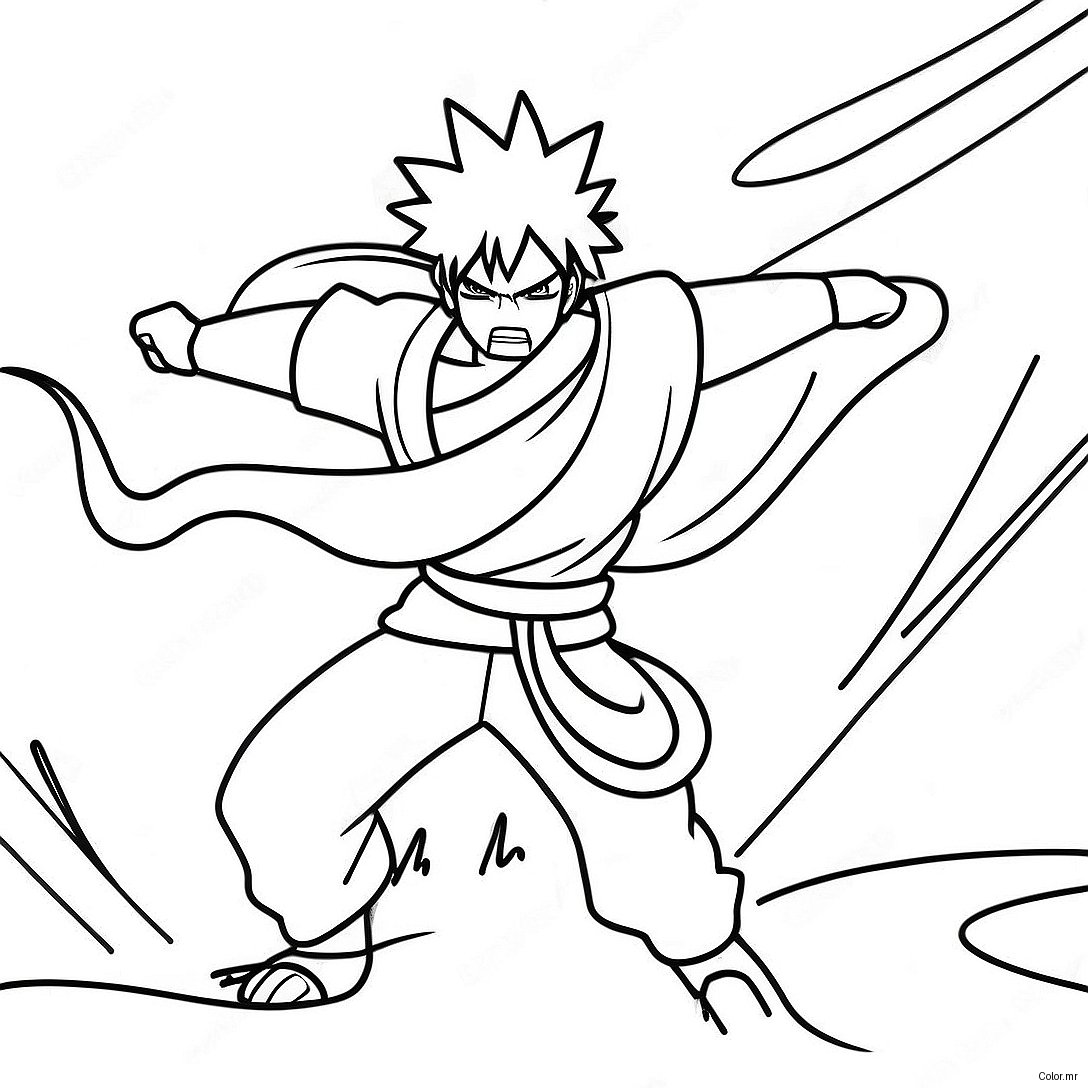 Pagina Da Colorare Di Sasuke Uchiha In Battaglia 3821 3095