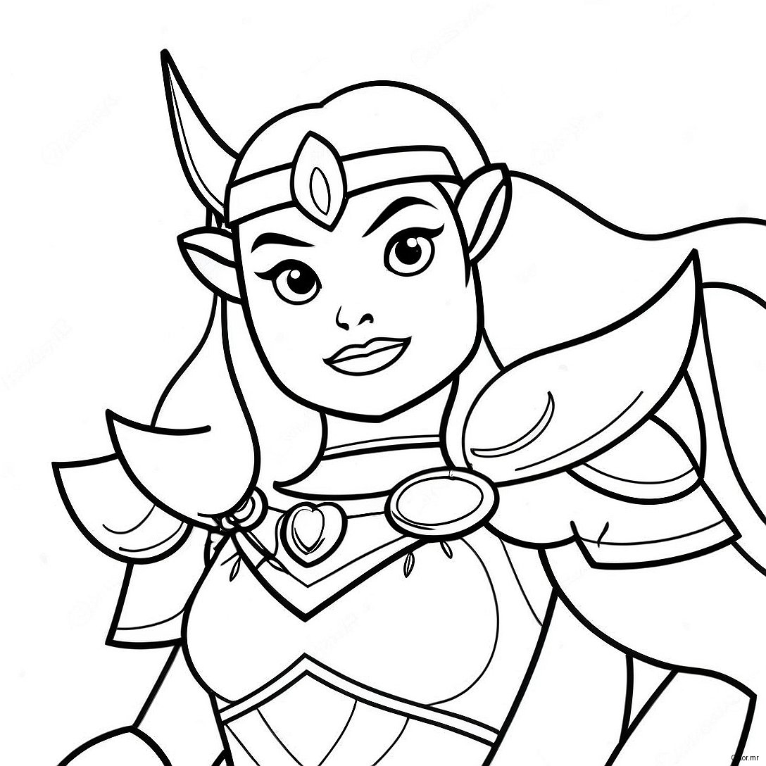 Pagina Da Colorare Di She Ra In Armatura Da Battaglia 28075 25493