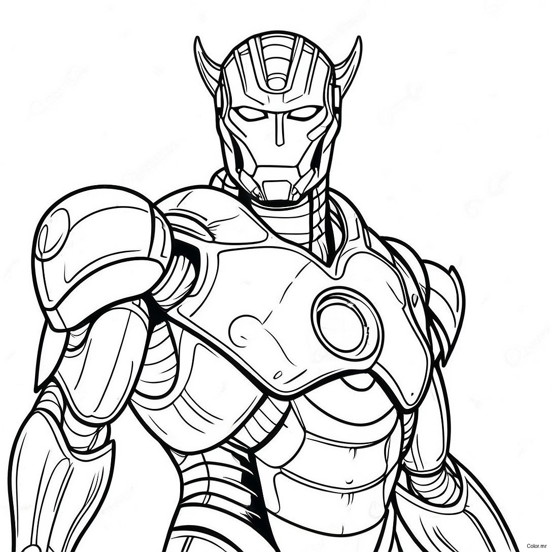 Pagina Da Colorare Di Ultron In Armatura Da Battaglia 27424 24992