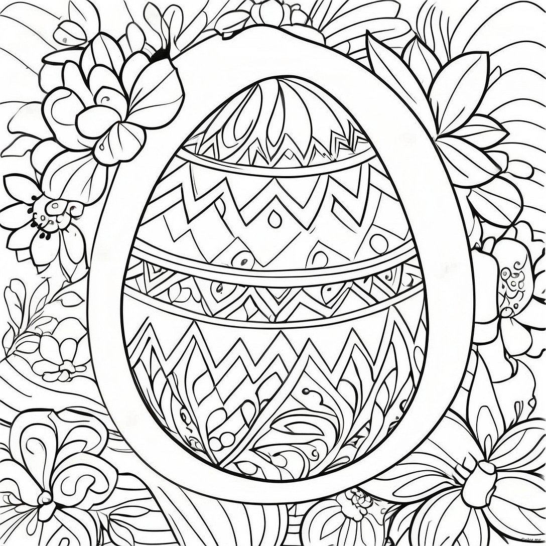 Pagina Da Colorare Di Un Affascinante Uovo Di Pasqua Vintage 71884 59393