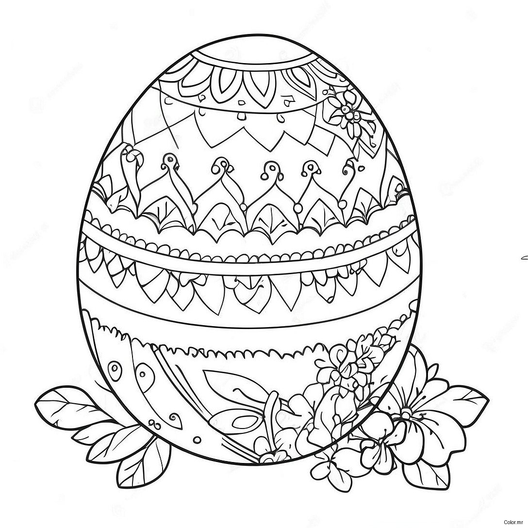 Pagina Da Colorare Di Un Affascinante Uovo Di Pasqua Vintage 71884 59394