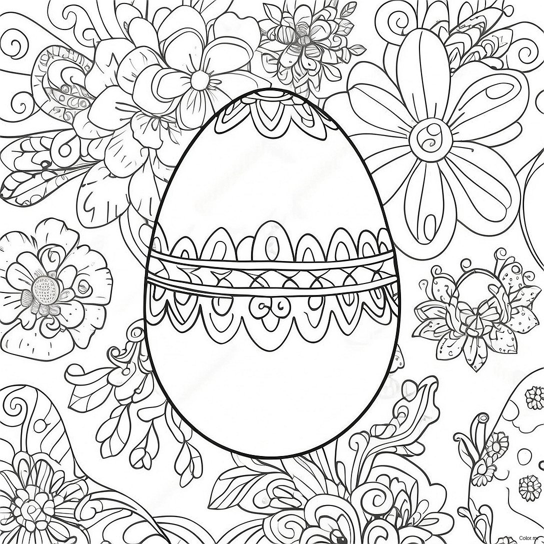 Pagina Da Colorare Di Un Affascinante Uovo Di Pasqua Vintage 71884 59396