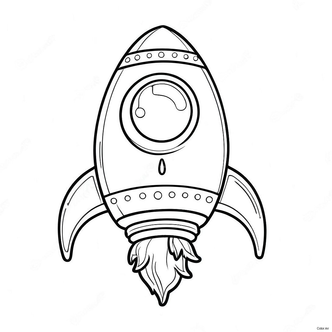 Pagina Da Colorare Di Un Razzo Spaziale Dettagliato 34743 28935