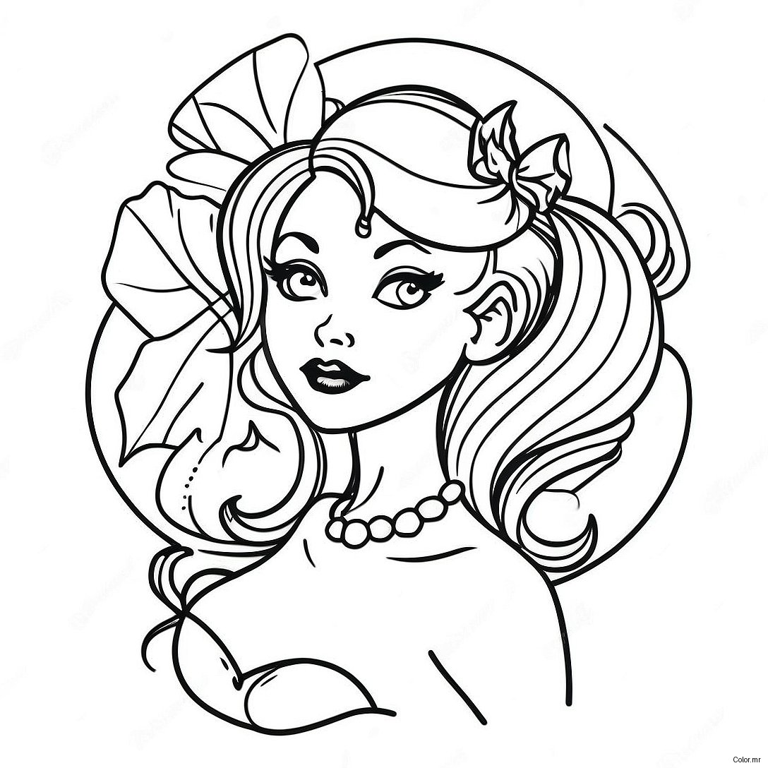 Pagina Da Colorare Di Un Tatuaggio Pin Up Vintage 28587 25888
