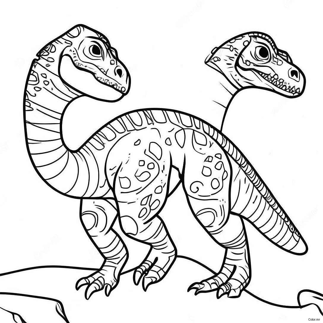 Pagina Da Colorare Di Un Velociraptor Dettagliato 932 748