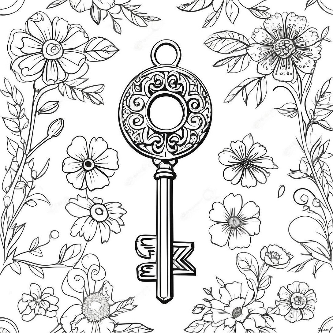 Pagina Da Colorare Di Una Chiave Vintage 59887 49707