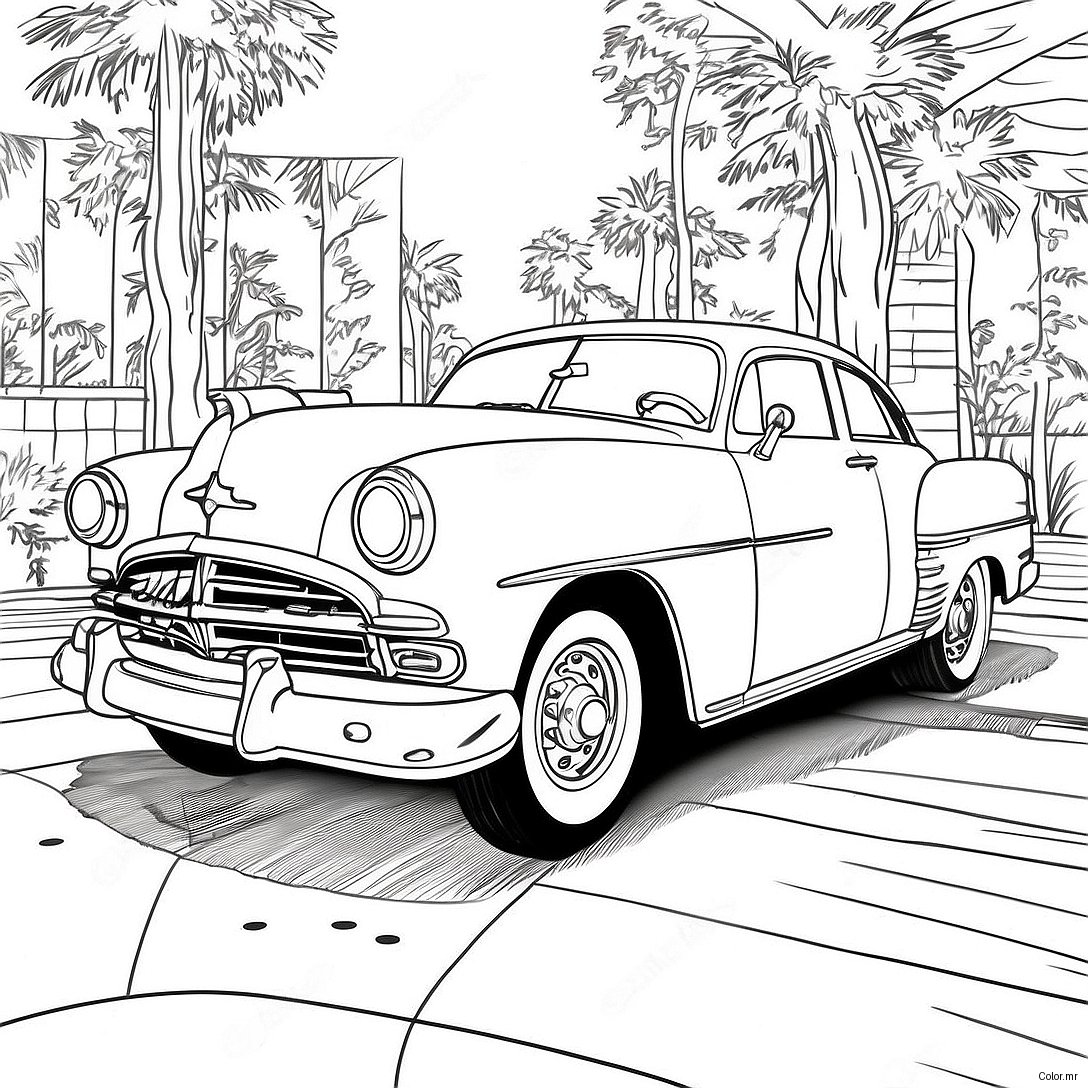 Pagina Da Colorare Di Unauto Classica Vintage 1362 1089