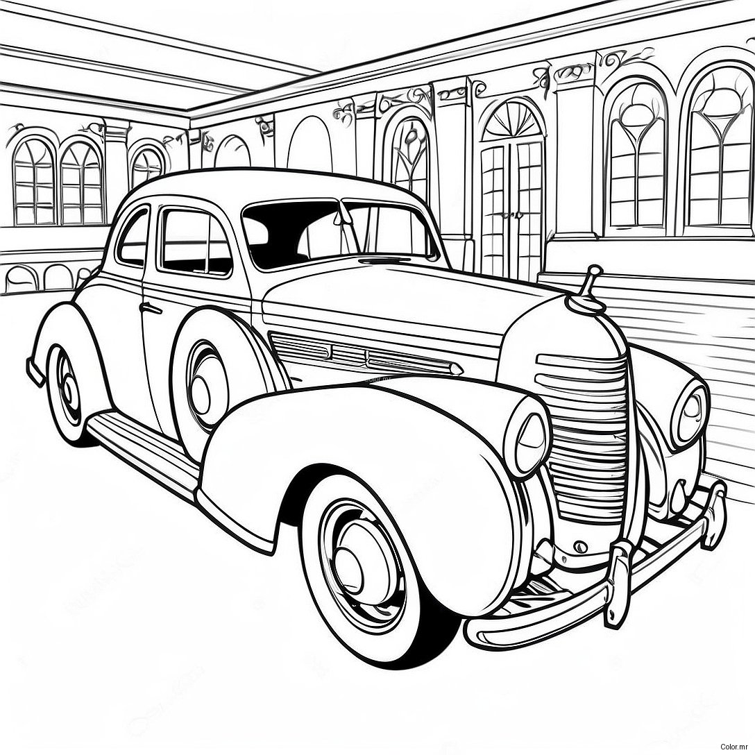 Pagina Da Colorare Di Unauto Classica Vintage 1362 1091