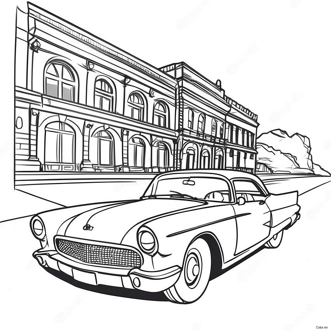 Pagina Da Colorare Di Unauto Classica Vintage 1362 1092