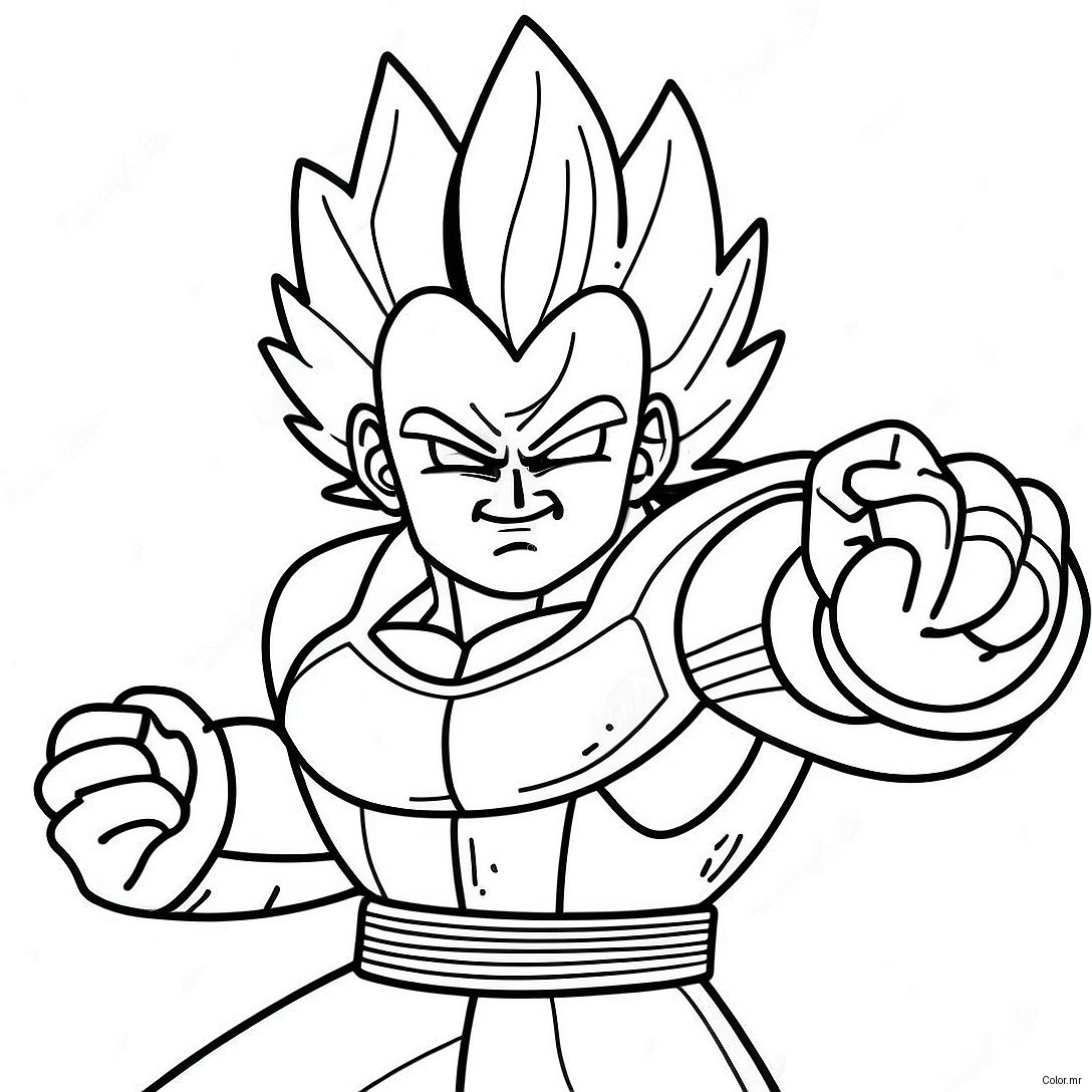 Pagina Da Colorare Di Vegeta Super Saiyan In Battaglia 18226 15274