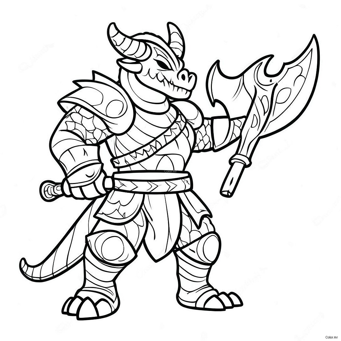 Pagina Da Colorare Dragonborn In Battaglia 35404 29458